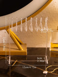 SHEIN 1pc Clothes Hanger Design Clear Jewelry Display Rack, Creative Clear Jewelry Organizer For Home