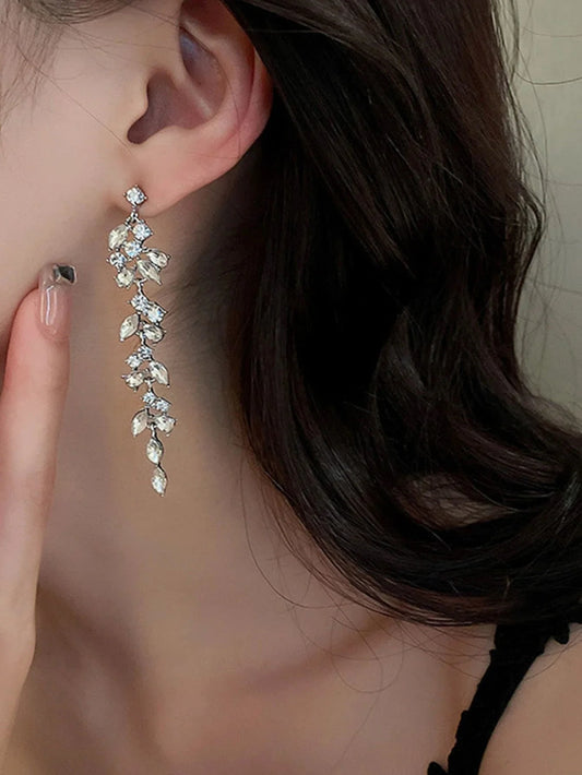 Shein Rhinestone Decor Drop Earrings