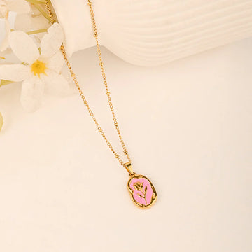 Rose Necklace Stainless Steel For Women