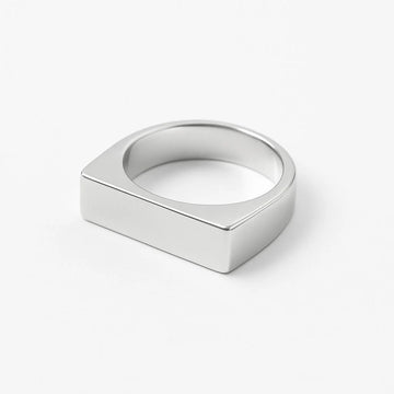 Silver signet Minimal Ring Men