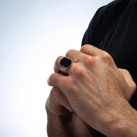 Classic black Turkish Ring Men