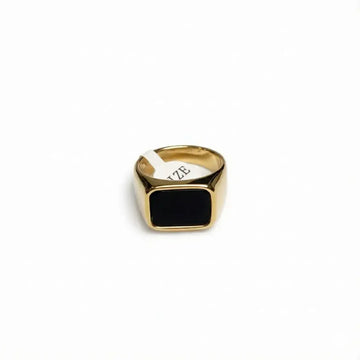 The Midnight rectangular Signet Ring For Men