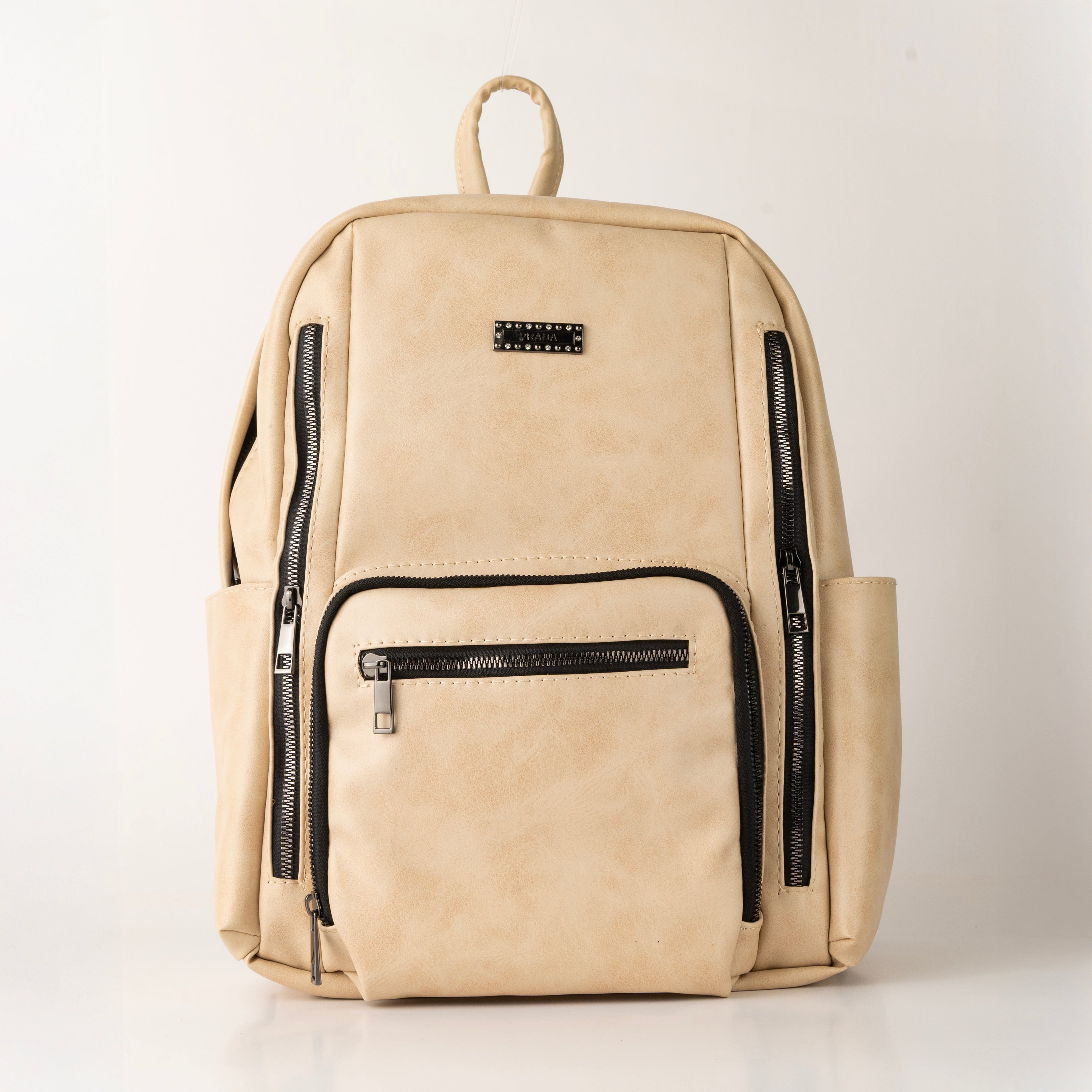 Bronza Beige Backpack Bag