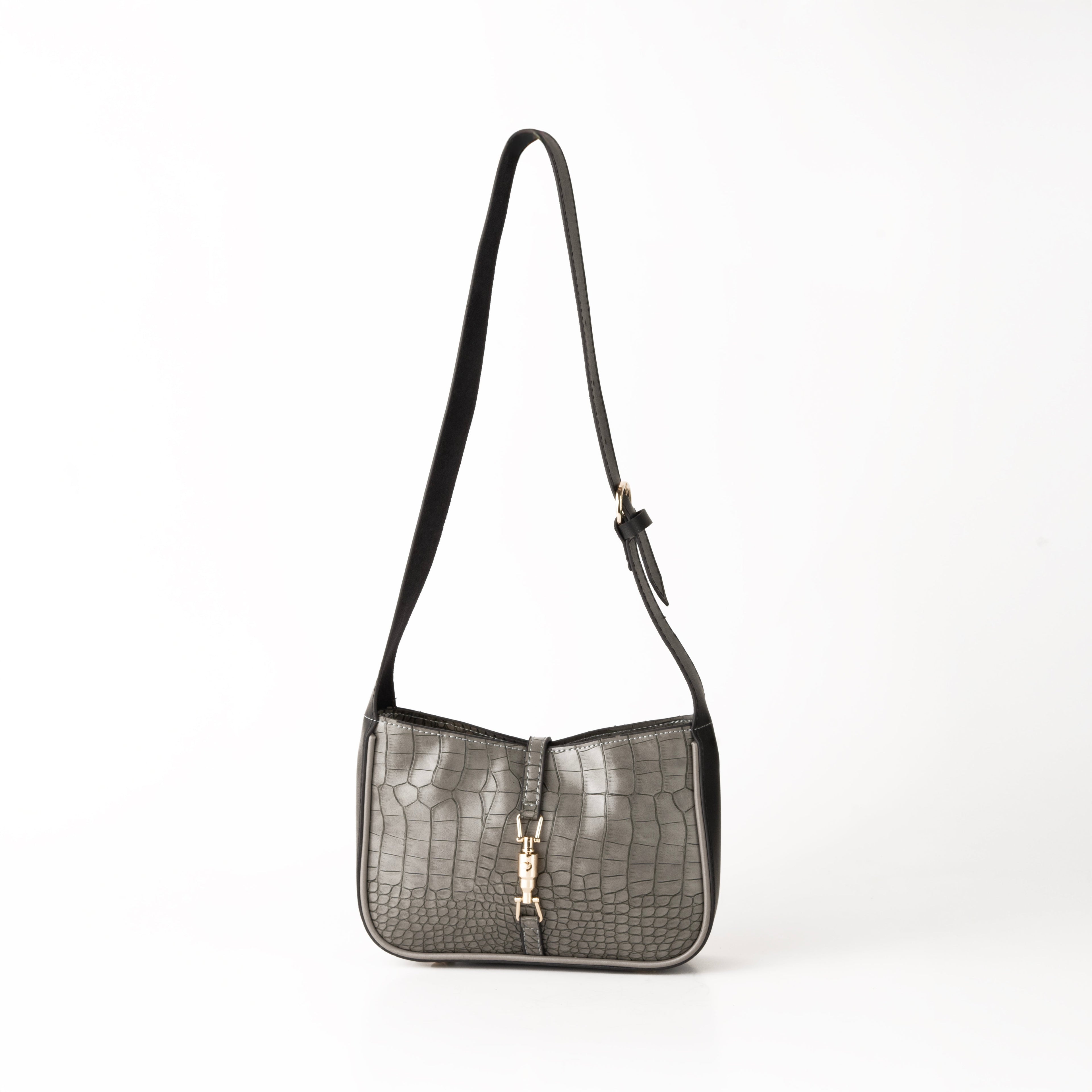 Madame Croco Grey Bag