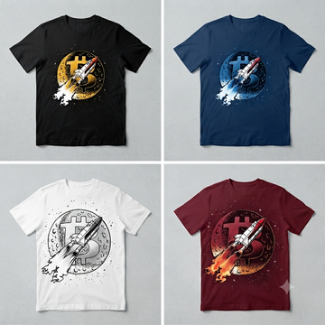 Bitcoin To The Moon Graphic T-Shirt