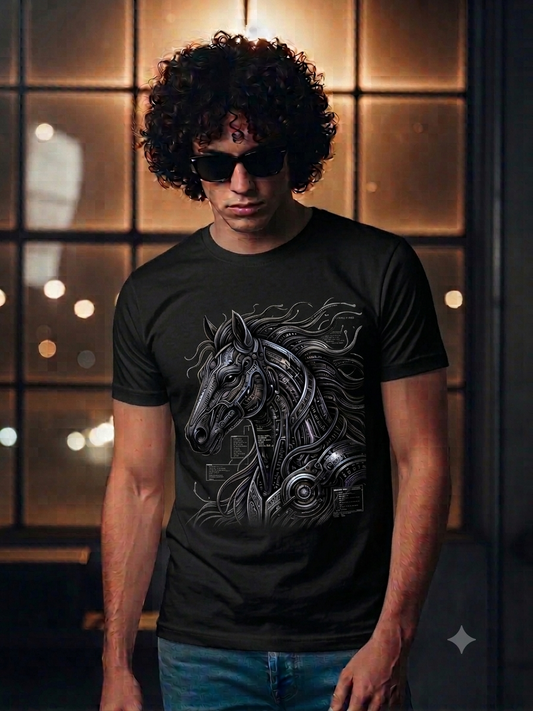 Graphic Half Sleeves Mens T-Shirt
