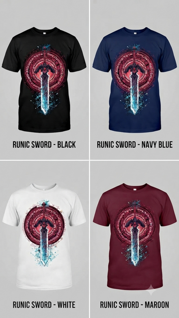 Luxxivo Fashion Runic Blade Arcane Tee