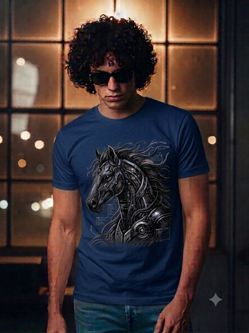 Graphic Half Sleeves Mens T-Shirt