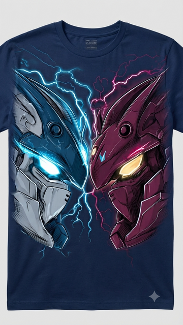 Luxxivo Fashion Cyber Clash Graphic Tee