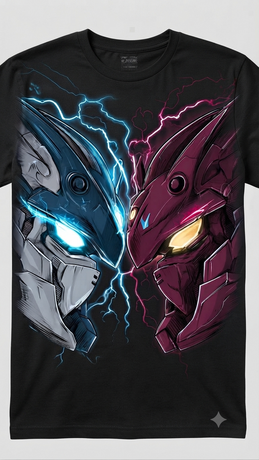 Luxxivo Fashion Cyber Clash Graphic Tee