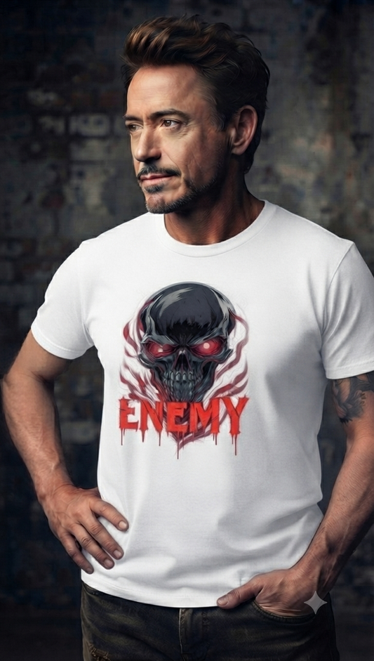 Luxxivo FashionEnemy Skull Graphic T-Shirt –  Premium Cotton Tee