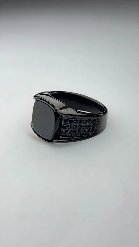 The Square Silver Signet Ring For Men