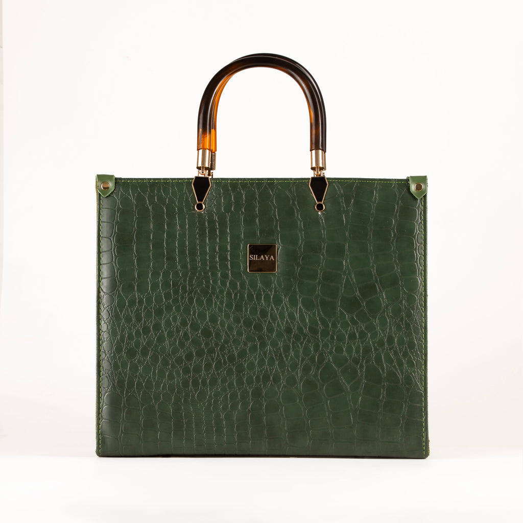 Crocello Olive Green Tote Bag ( 3 PCS SET )