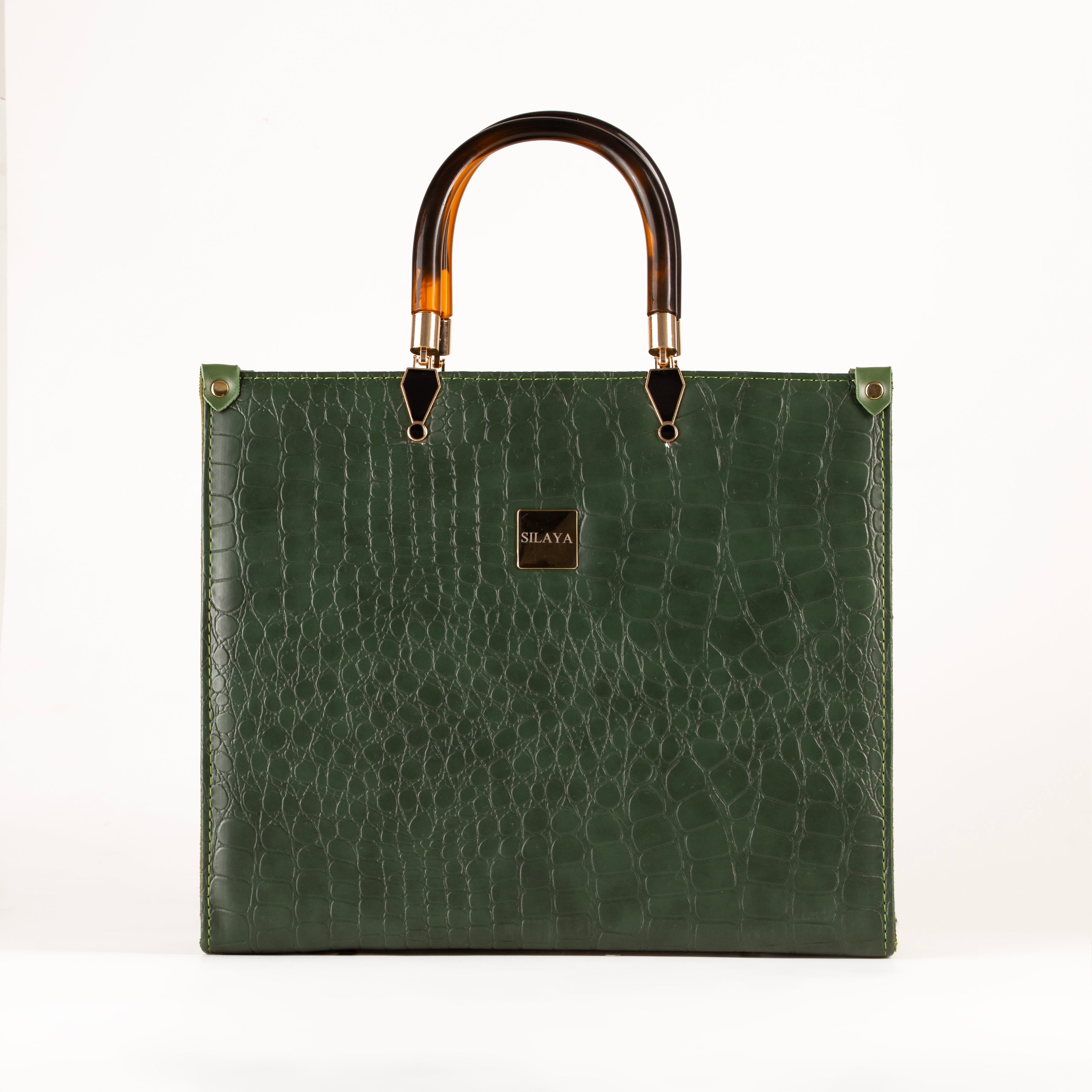 Crocello Olive Green Tote Bag ( 3 PCS SET )