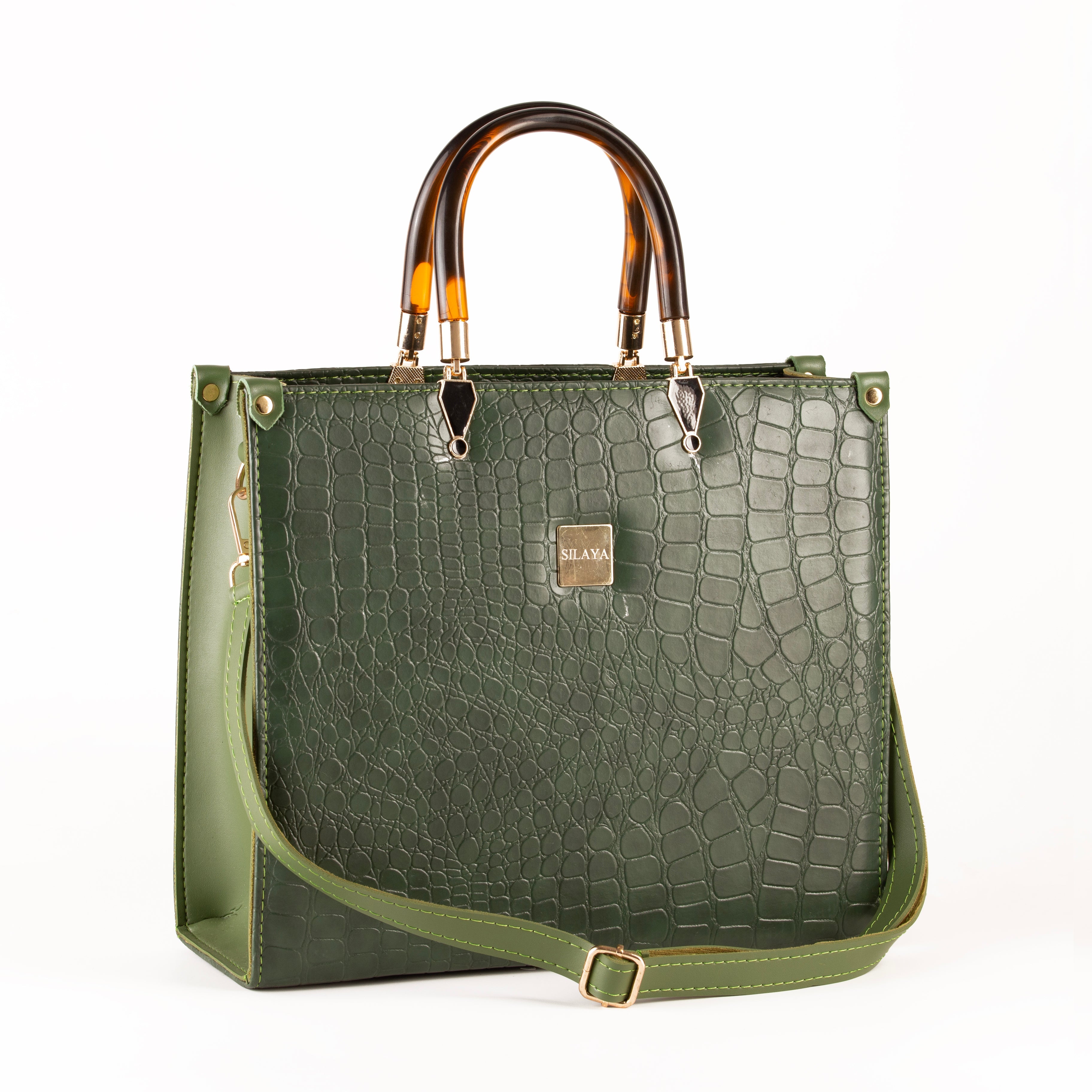 Crocello Olive Green Tote Bag ( 3 PCS SET )