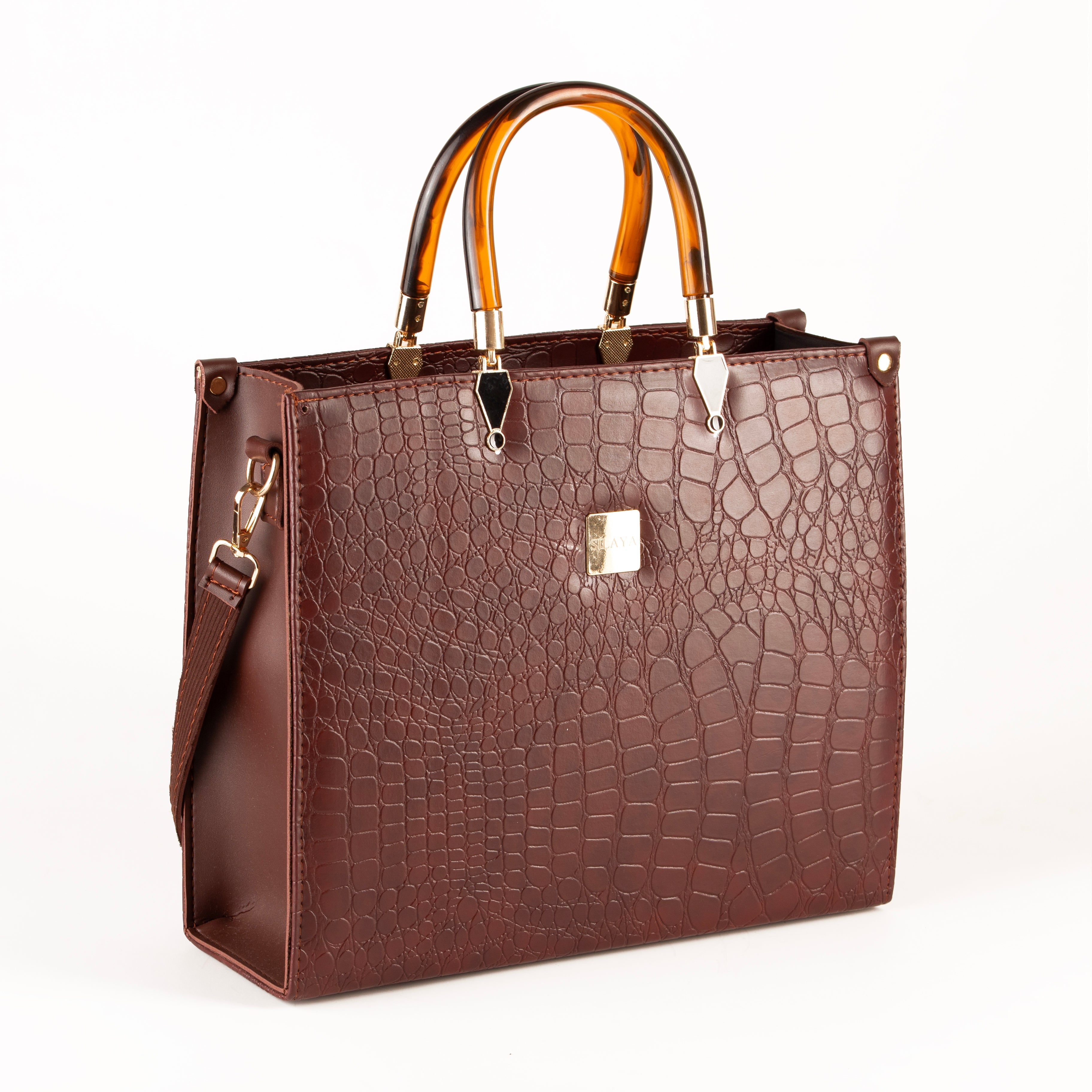 Crocello Brown Tote Bag ( 3 PCS SET )