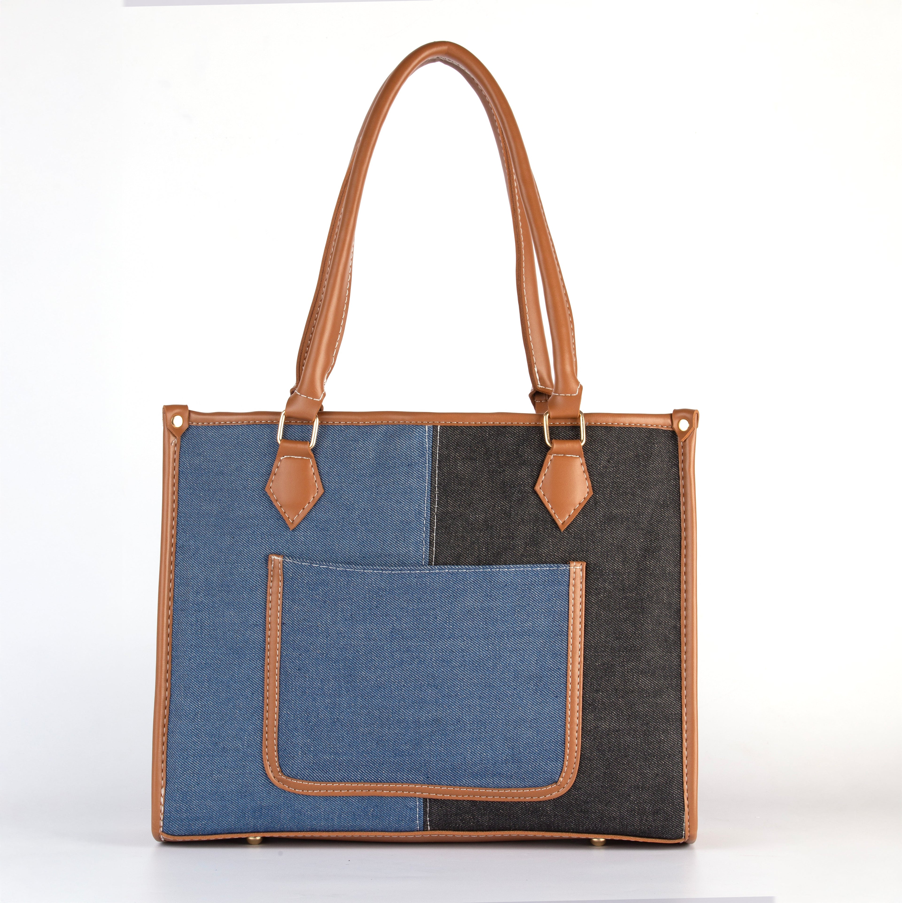 Luxe Denim Tote Bag