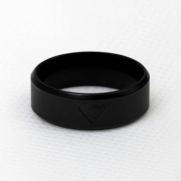 Minimalist Superman Band Ring Men