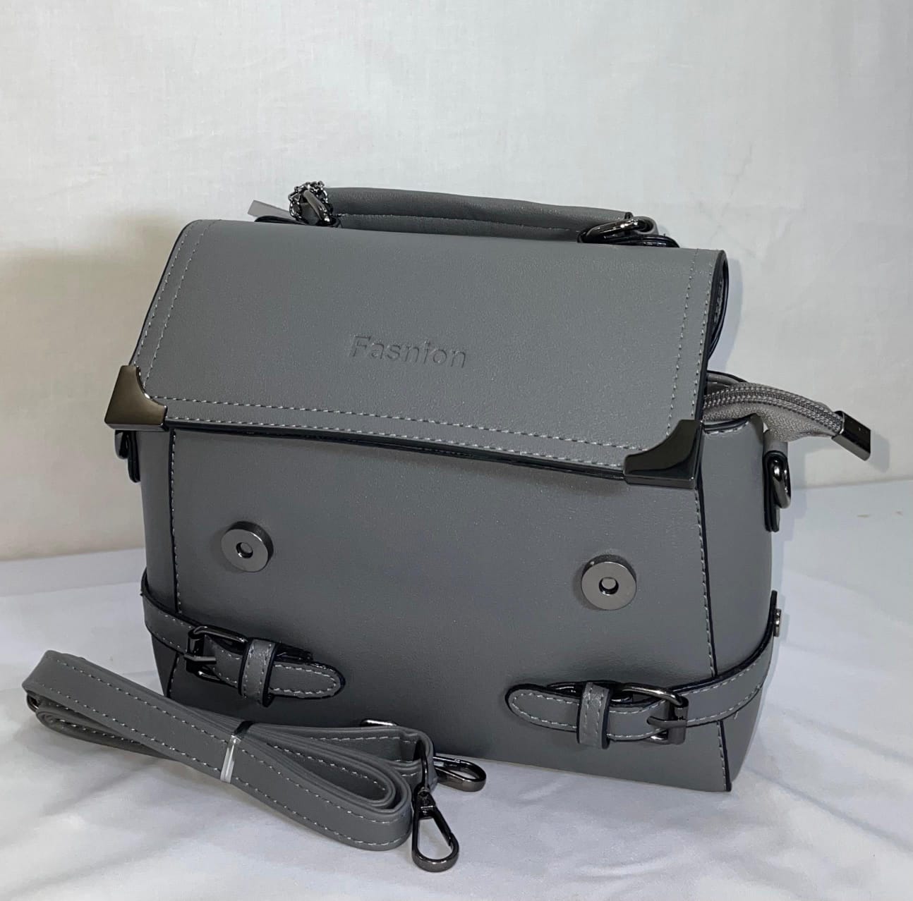 Grey Luxe Leather For Womens