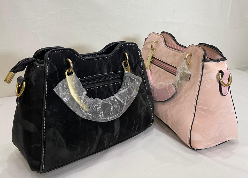Pink Satchel Leather Handbag for Women