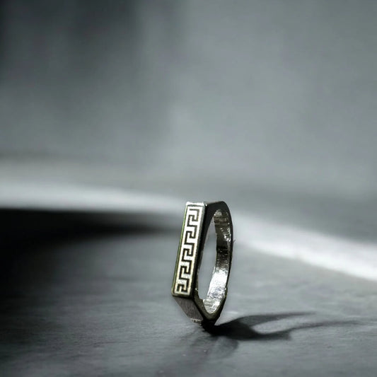 Elysian Greek Key Ring (silver) Men