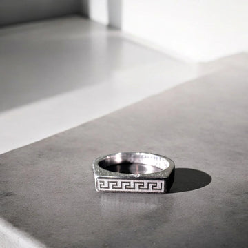 Elysian Greek Key Ring (silver) Men