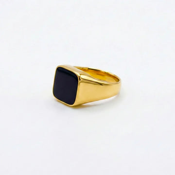 The Square Gold Signet Ring For Men