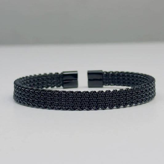 Obsidian Mesh Open Cuff Men