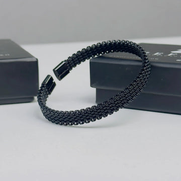 Obsidian Mesh Open Cuff Men